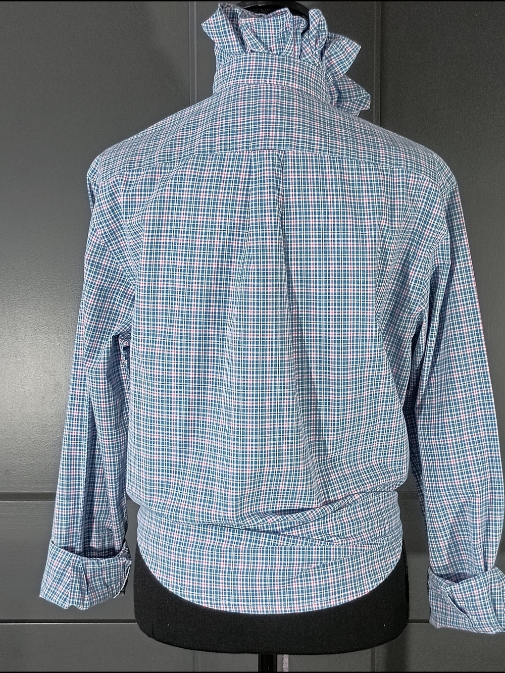 Upcycled Women's Ralph Lauren Ruffled Collar Shirt - Picture 5 of 8